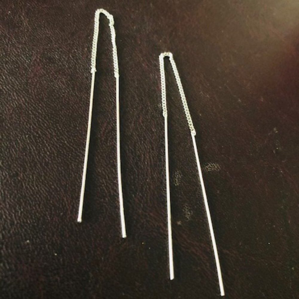 Sterling Silver Thread Dangle Earring - image 4